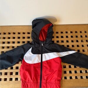Kids Toddler Red and Black Nike Jacket